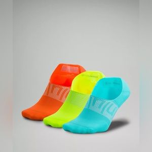 Lululemon Men's Power Stride No Show Sock Active Grip 3 Pack size M ELTU/HIYE/